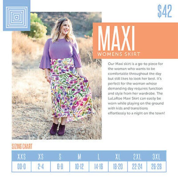 LuLaRoe MAXI skirt modal NEW womens size XL eggplant geometric abstract teal - Picture 2 of 6